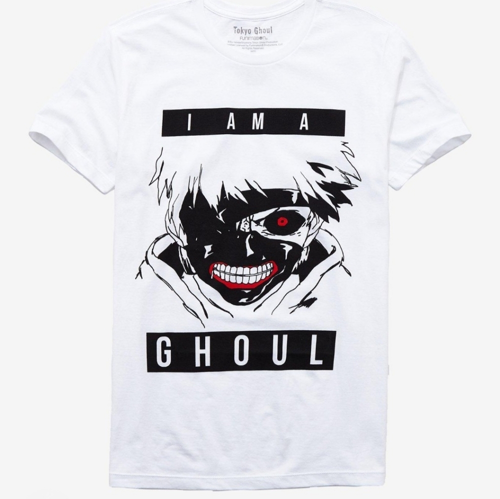 Men's XL White Tokyo Ghoul Graphic T-Shirt
